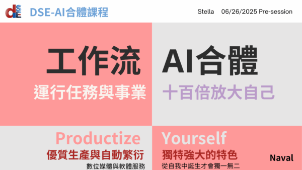 DSE AI 自我產品化